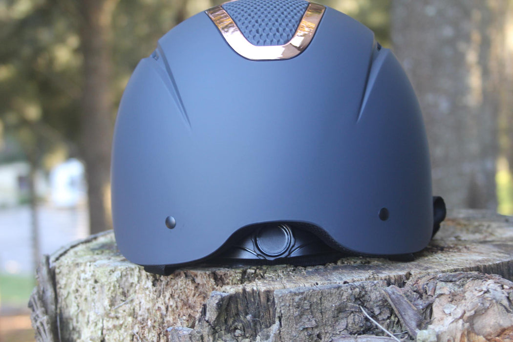 Rif Helmet Clasic Black with a Rose Gold Trim Matt Finish