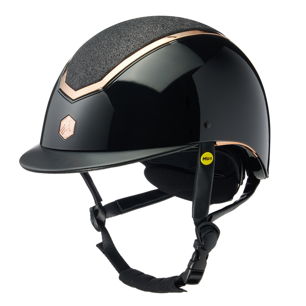 Charles Owen Kylo Sparkly Helmet with MIPS Black / Rose Gold