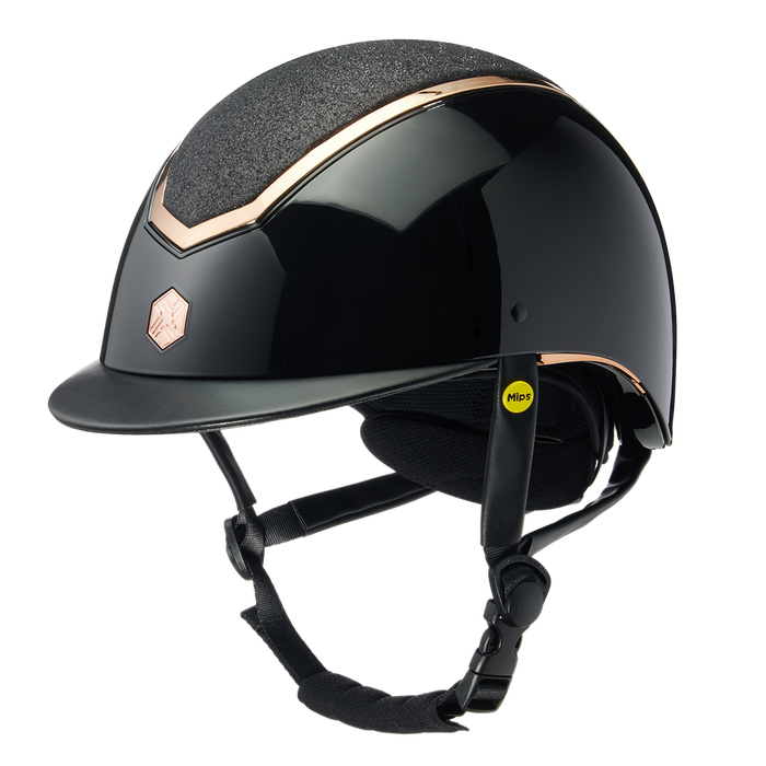 Charles Owen Kylo Sparkly Helmet with MIPS Black / Rose Gold