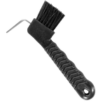 Show time soft touch hoof pick with brush. Black with different colors