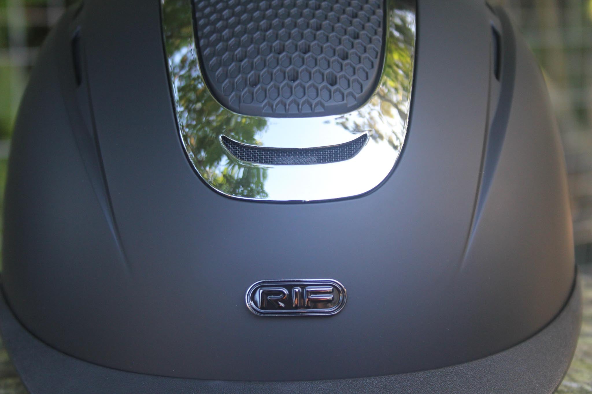 Rif Helmet Clasic Black with a Gun-Metal Trim Matt Finish
