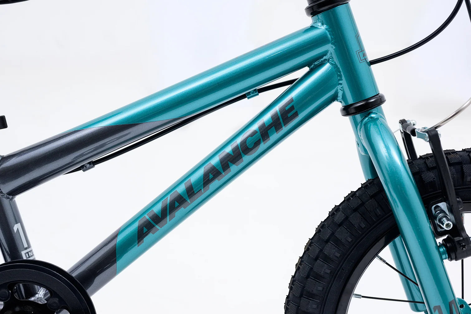 Avalanche Bike TURBO 14 Inch BOYS - GREEN/GREY