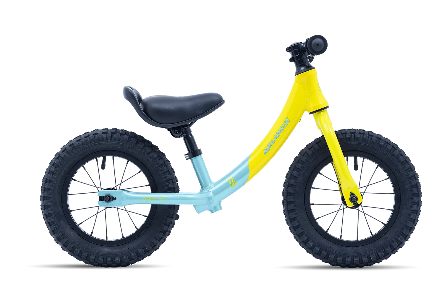 Avalanche Pebble Lite Balance Bike Boys 12 inch YELLOW/AQUA