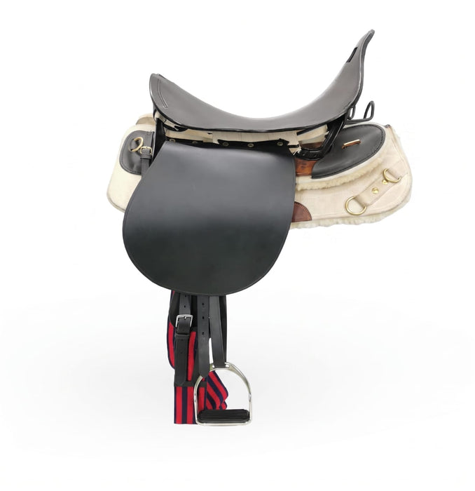 Saddle military with suede cushion