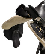 Saddle military with suede cushion