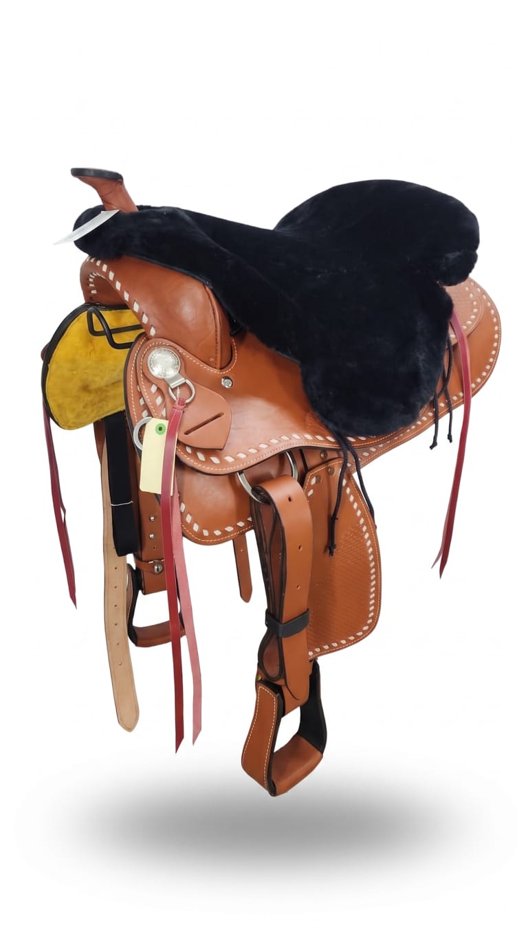 Bartl bumnah sheepskin western saddle shape