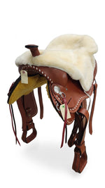 Bartl bumnah sheepskin western saddle shape