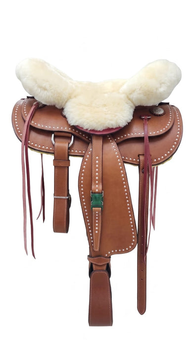 Bartl bumnah sheepskin western saddle shape