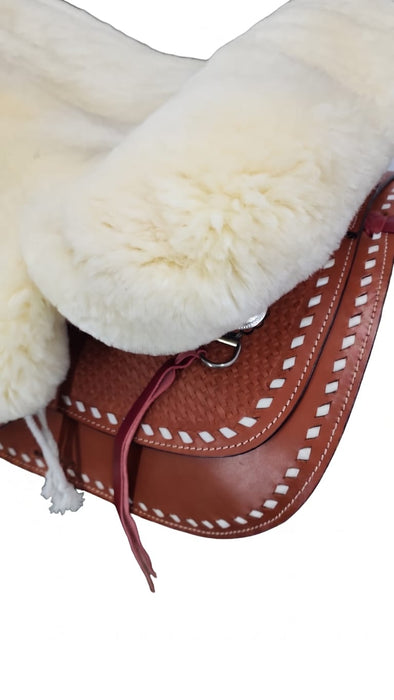 Bartl bumnah sheepskin western saddle shape