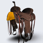 The Ace-High Suede Barrel Racer Western Saddle