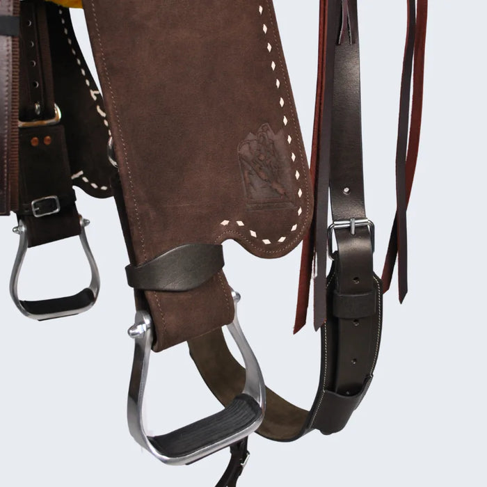The Ace-High Suede Barrel Racer Western Saddle