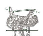 The Ace-High Suede Barrel Racer Western Saddle