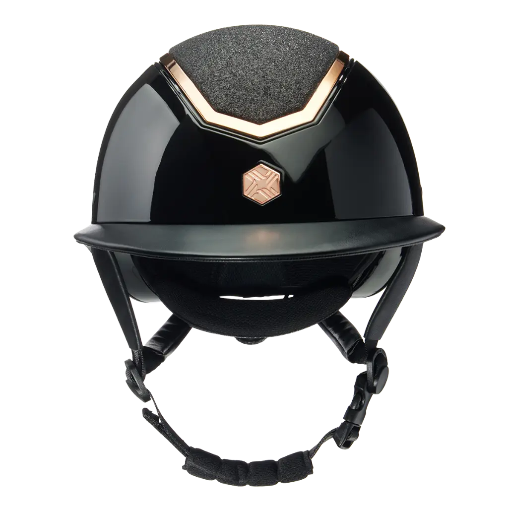 Charles Owen Kylo Sparkly Helmet with MIPS - Wide Peak Black Gloss
