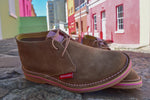 Hunter Retro Suede Beige | Pink Vellie veldskoen