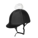 Equistyle Lycra Helmet Cover with faux Fur Pom