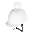 Equistyle Lycra Helmet Cover with faux Fur Pom