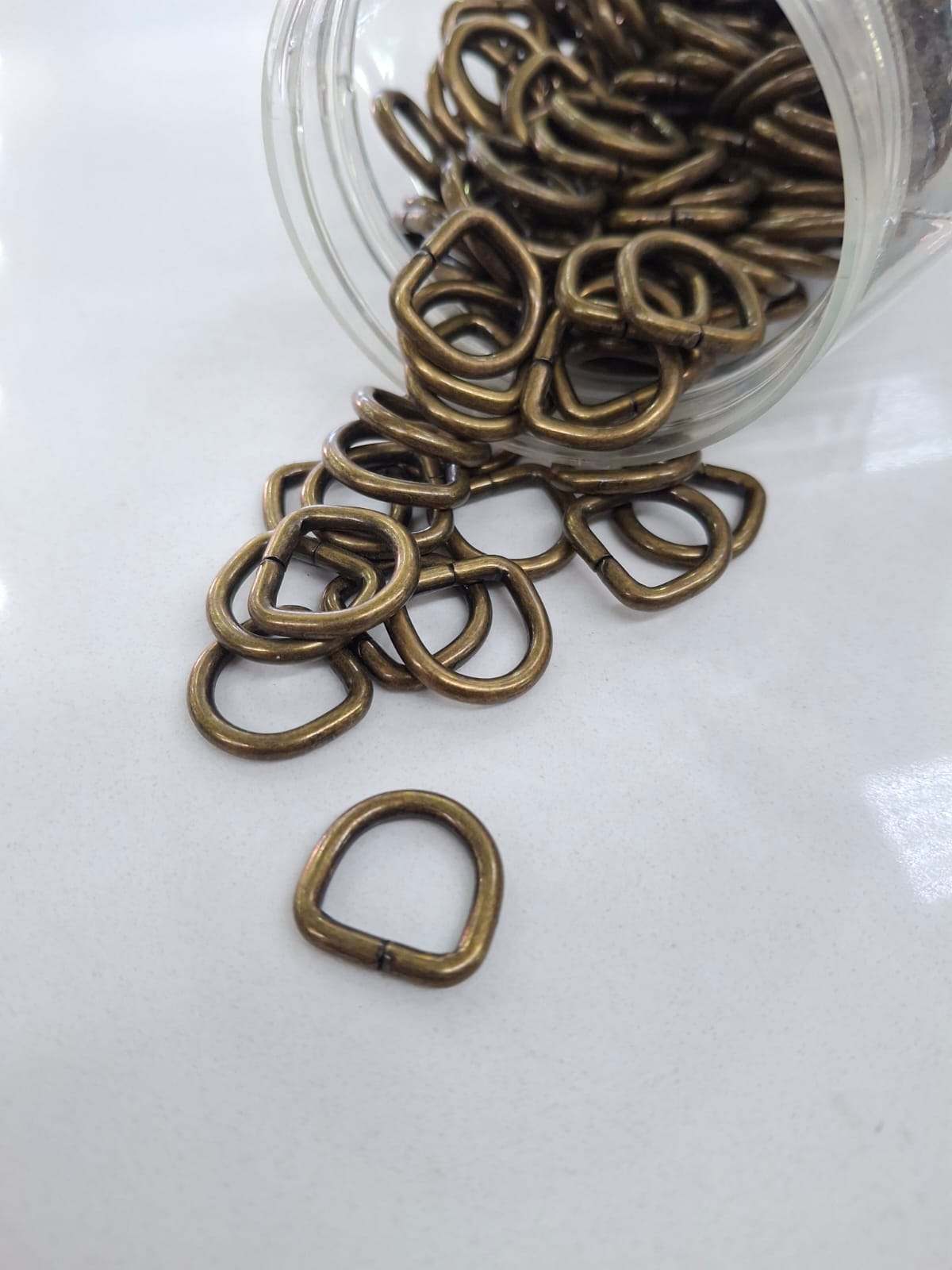 D Ring 13mm Antique Brass 3mm Thick