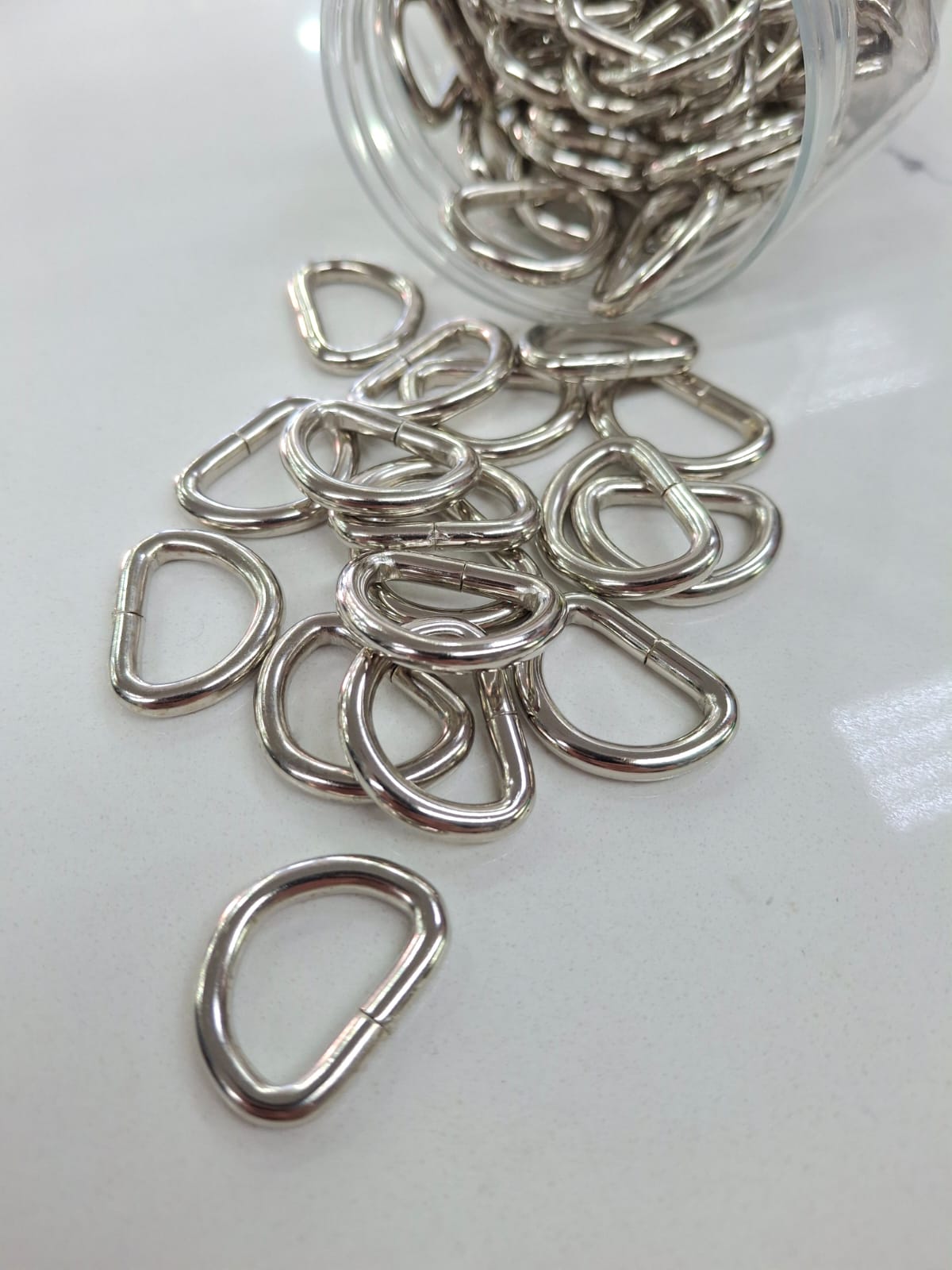 D ring 16mm Silver