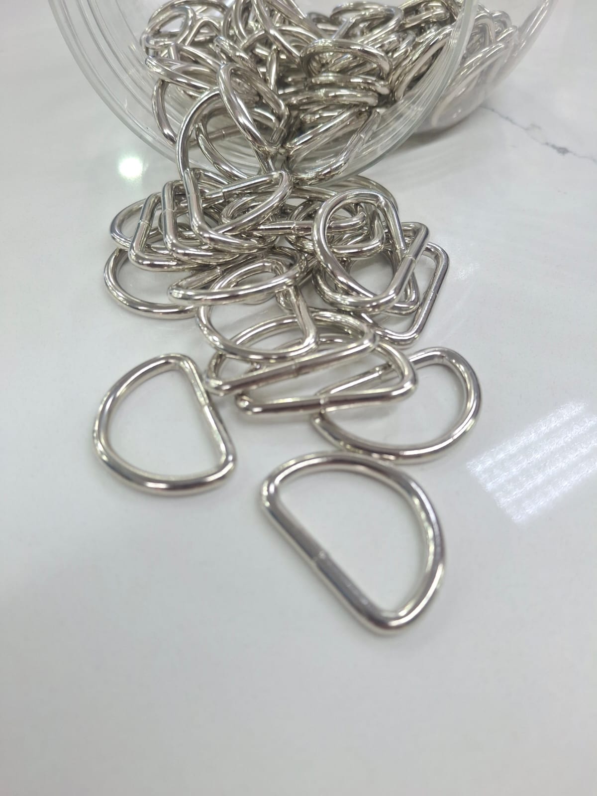 D ring 32mm medium duty silver
