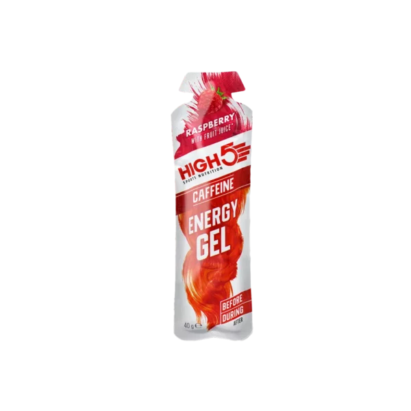 HIGH 5 - ENERGY GEL CAFFEINE - RASPBERRY - 40G GEL - 105990080013GBR
