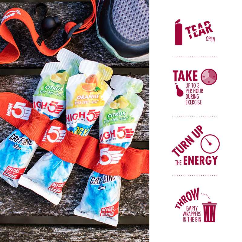 HIGH 5 - ENERGY GEL AQUA CAFFEINE - BERRY - 66G GEL - 105988132056GBR