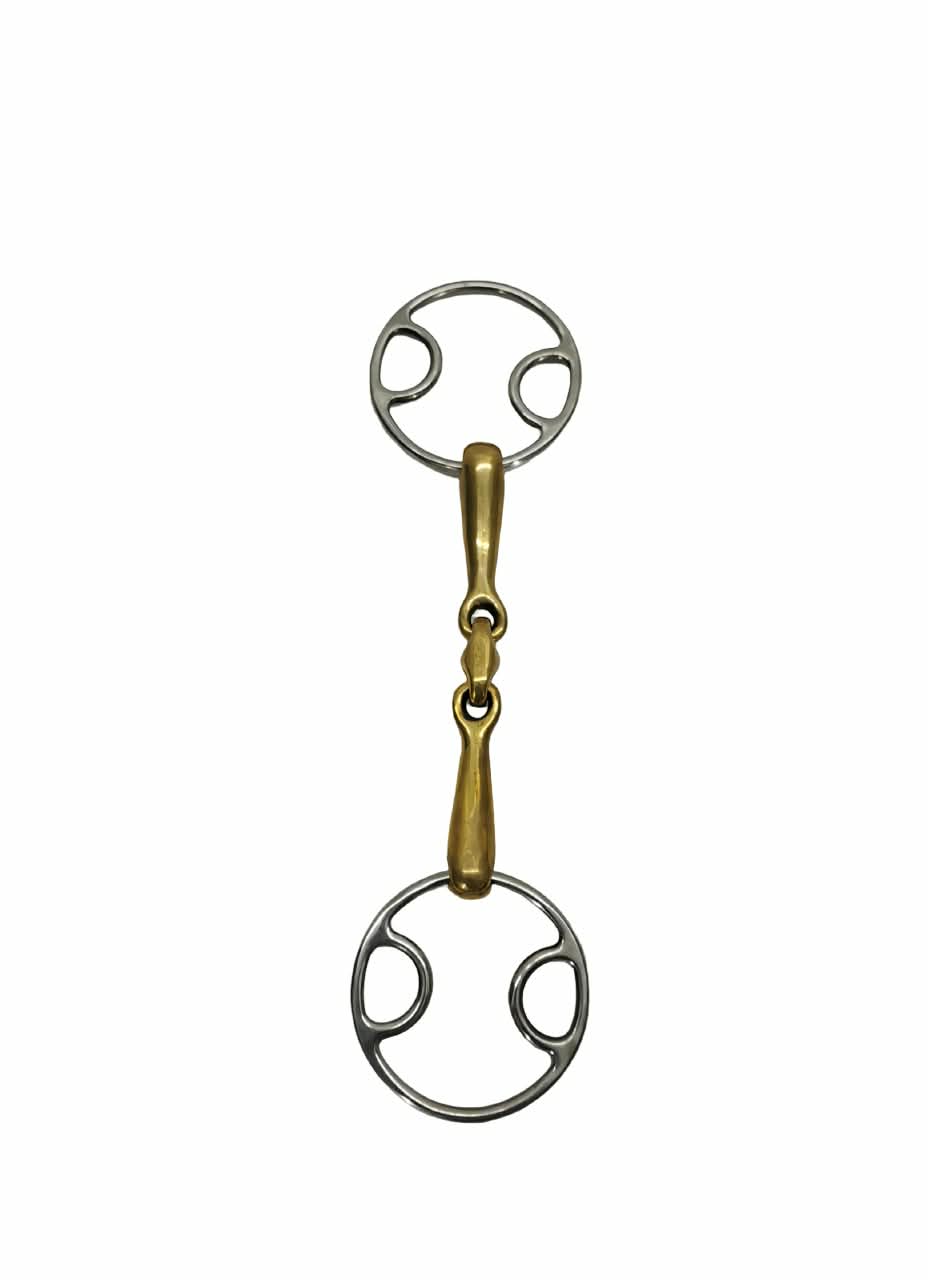 Beval bit with brass elliptical link
