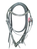 Bridle western silver lace