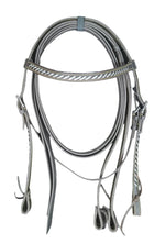 Bridle western silver lace