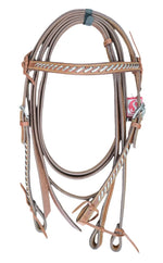 Bridle western silver lace