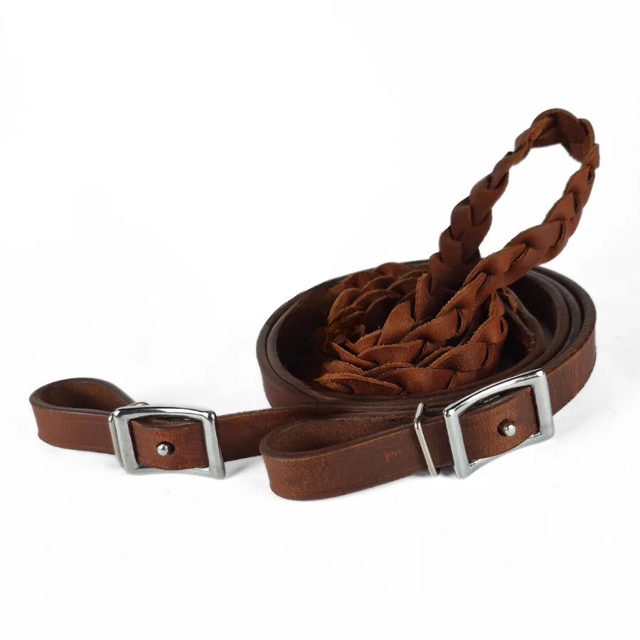 Leather Braided Reins