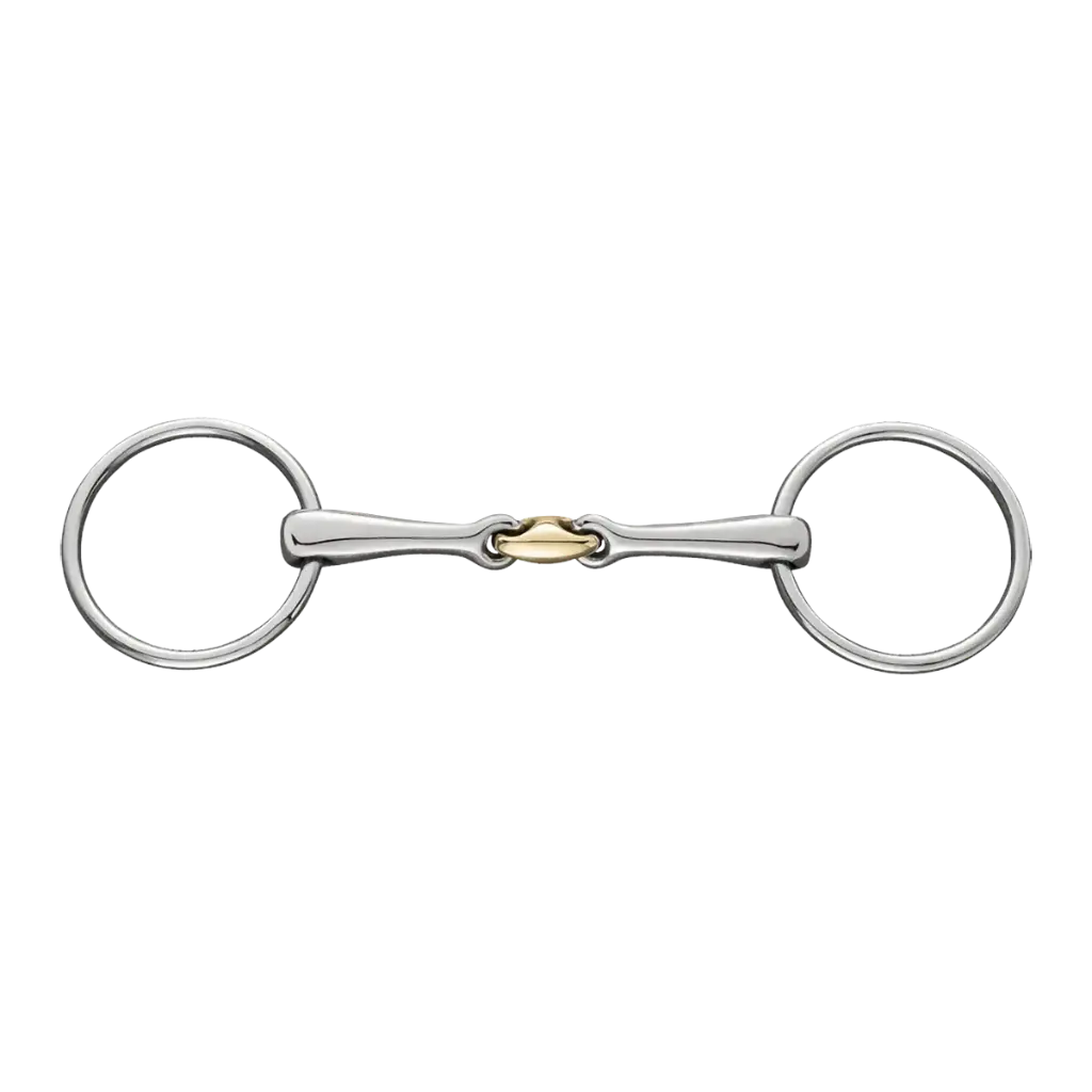 Bit elliptical brass link loose ring