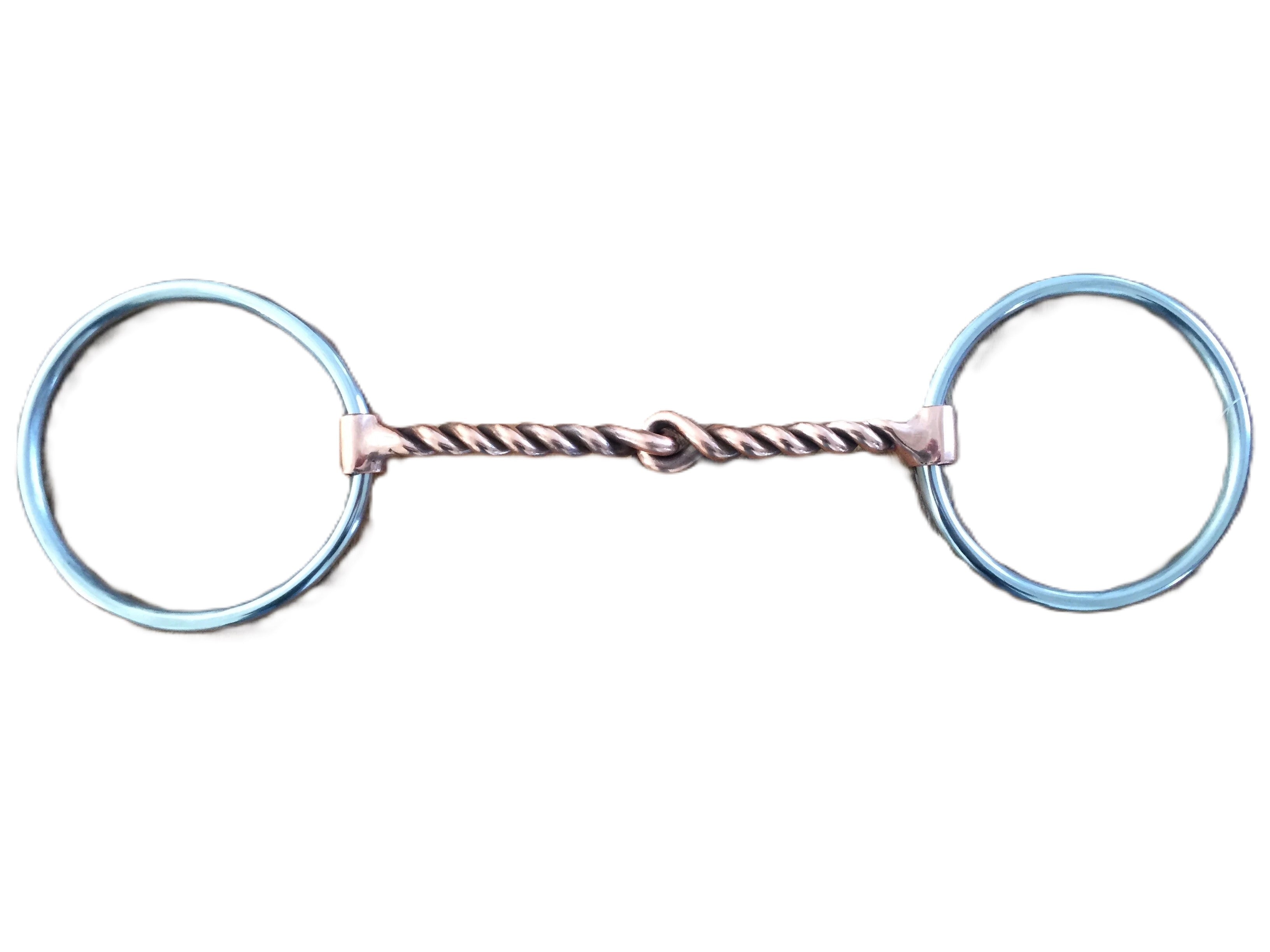 Bit snaffle copper twisted wire