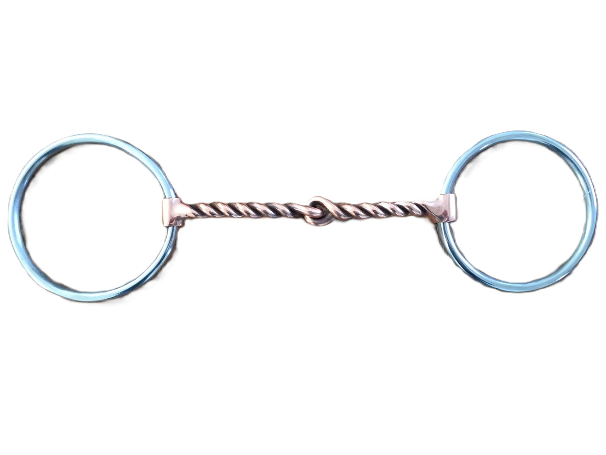 Bit snaffle copper twisted wire