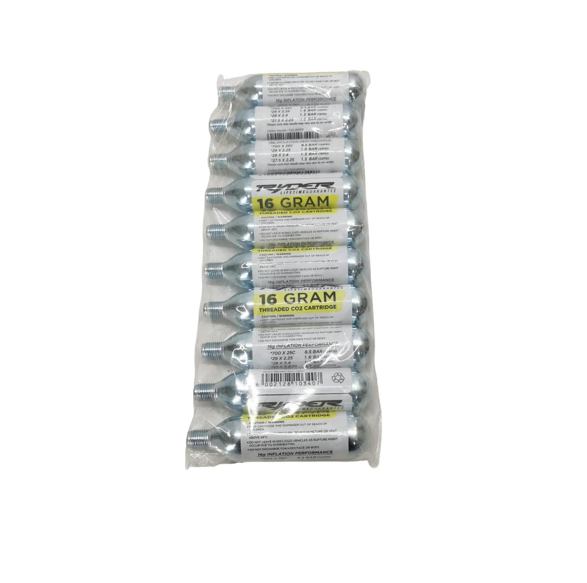 RYDER 16G Co2 Cannister - 10 Pack