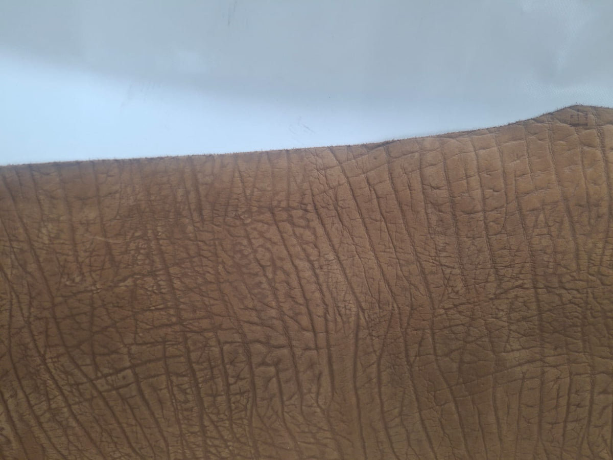 leather Chrome Sides Tan Buffalo Print 1.8mm -2mm