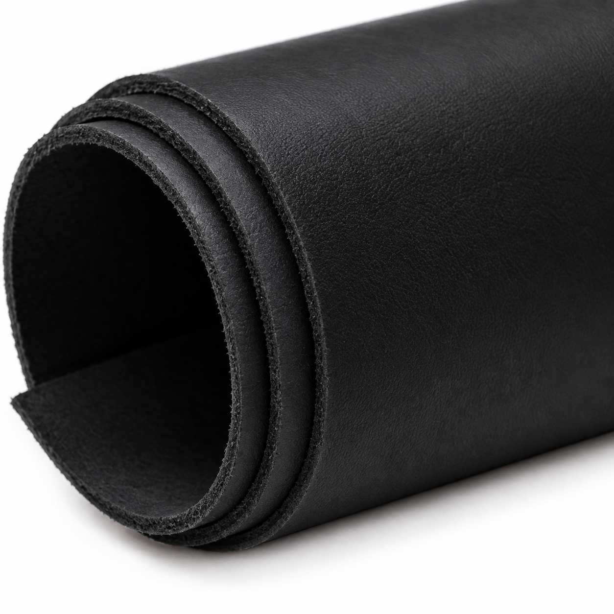 Leather dbl bends grade 2 black  spray dyed 3 to 3.5 **