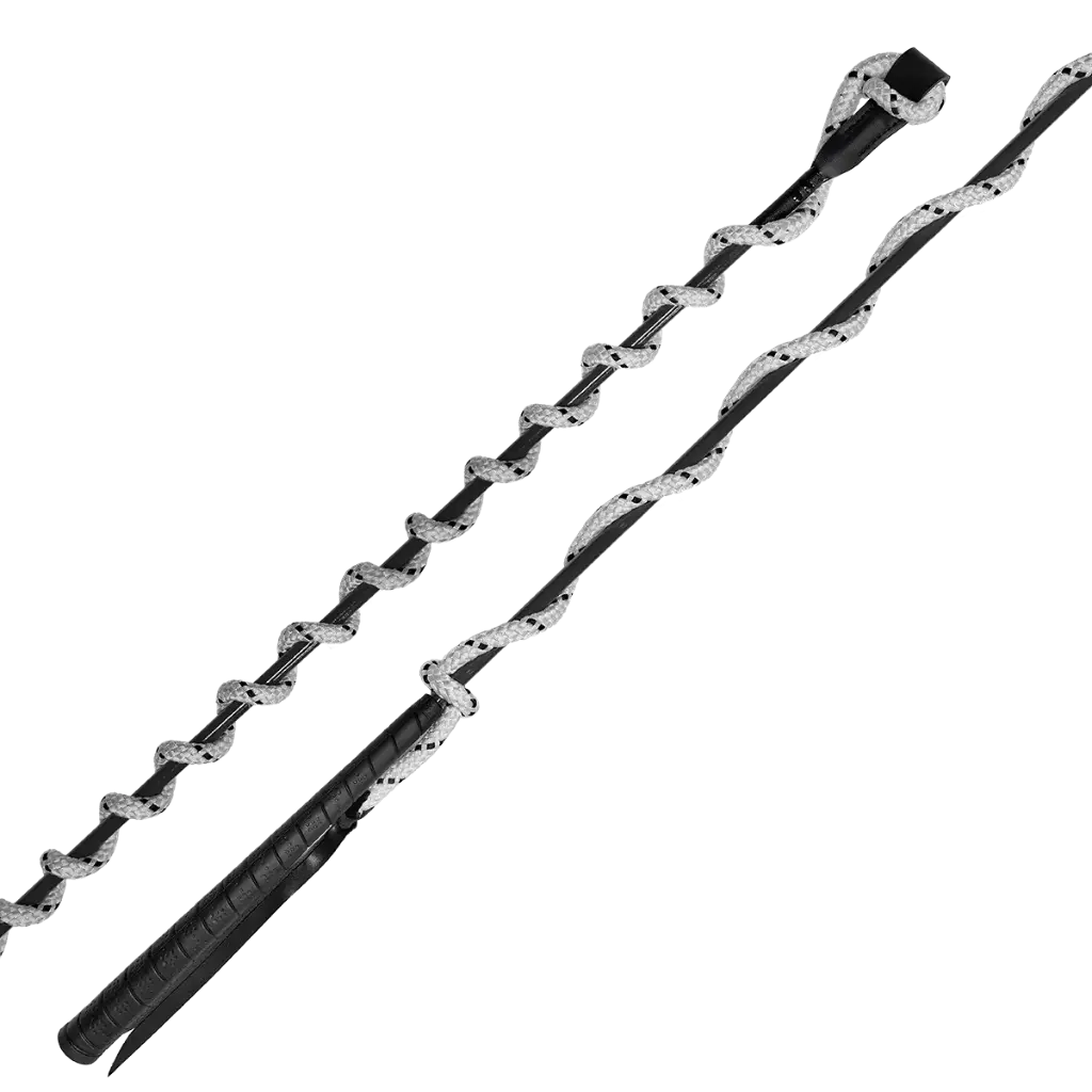 Crop carrot stick with rope fibre glass golf grip