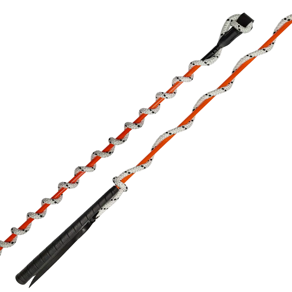 Crop carrot stick with rope fibre glass golf grip