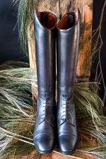 Cavalier Boots riding Black long Narrow Calf 2CM Shorter Height