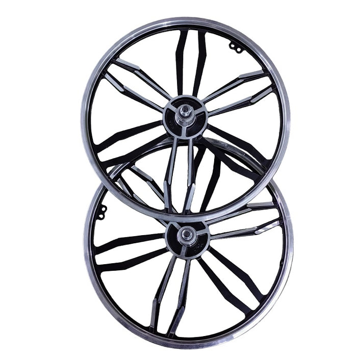 Bicycle Wheel Set 20 Inch Mag Alloy Hy34 Silver Black