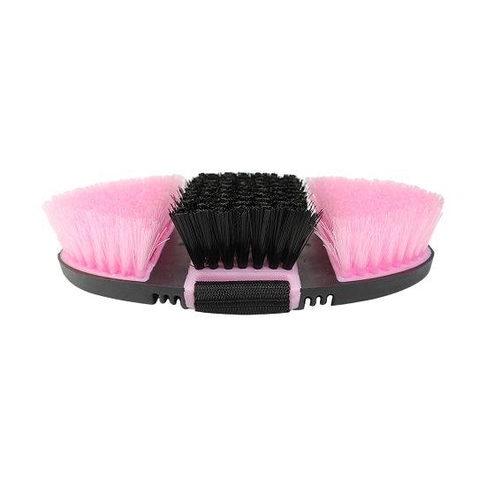 Show time flexible tri coloured body brush