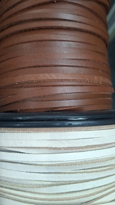 Thonging leather calf 3mm x 1mm per meter