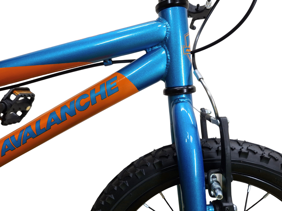 Avalanche Bike BOLT 16 Boys Blue and Orange single speed