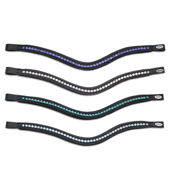 Browband Capriole Tucana black with crystals