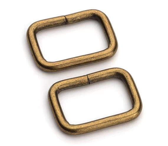 Square ring 19mm antique brass