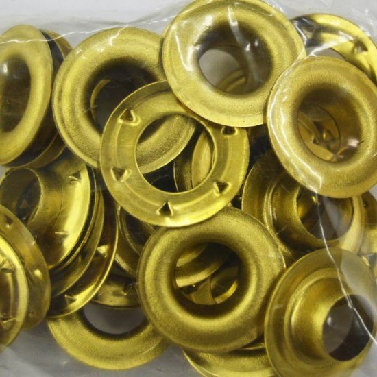 Eyelet no 20 brass 6mm id per 1000