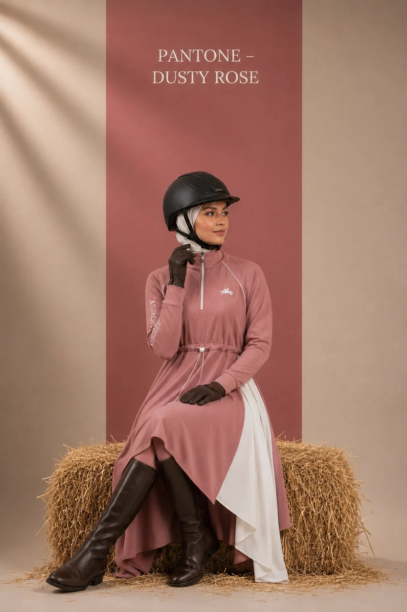 Equi Easi -Pink and Off White Equi Modest