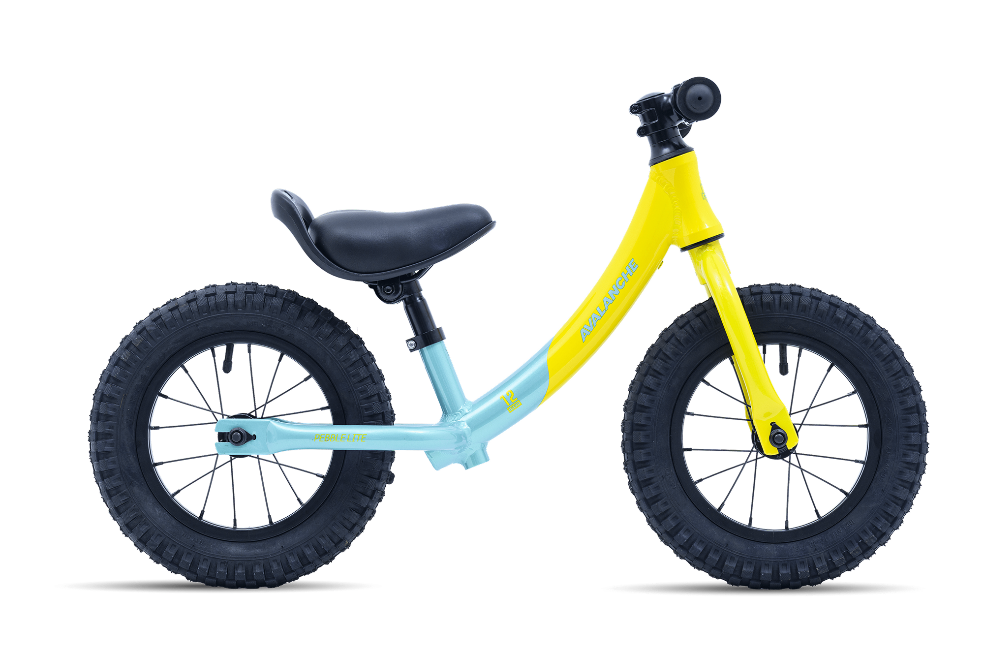 Avalanche Pebble Lite Balance Bike Boys 12 inch YELLOW/AQUA