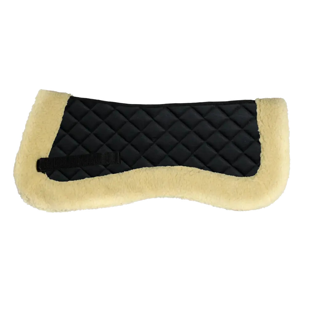 Equistyle half back pad with synthetic fur large size Black