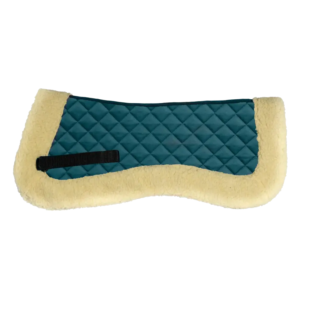 Equistyle half back pad with synthetic fur large size Teal